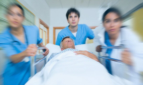 man rushed to operating room